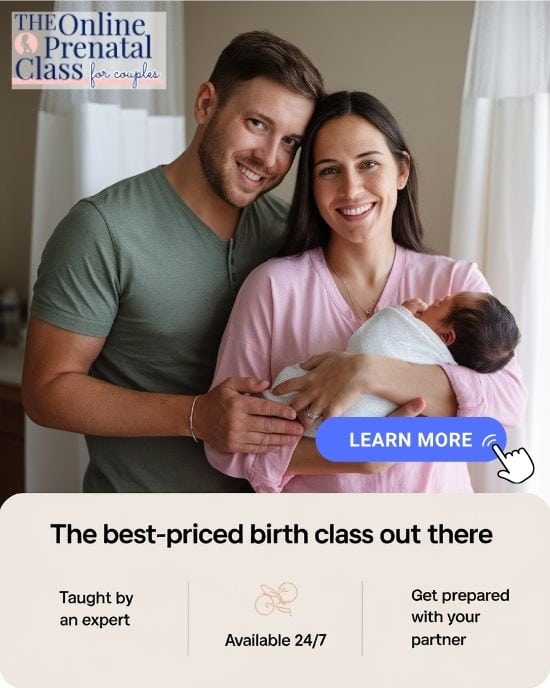 happy couple holding their newborn